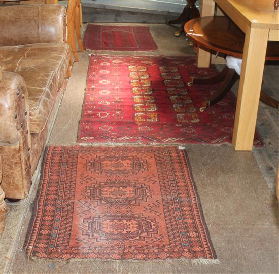 Three Afghan rugs